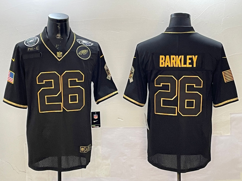 Men Philadelphia Eagles26 Barkley black 2025 Nike NFL jersey style 092->philadelphia eagles->NFL Jersey
